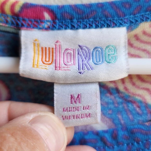 LuLaRoe 80s Geometric Print Midi Dress Size Medium - Picture 9 of 15